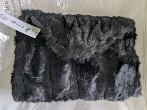 George womens black faux fur - womens,