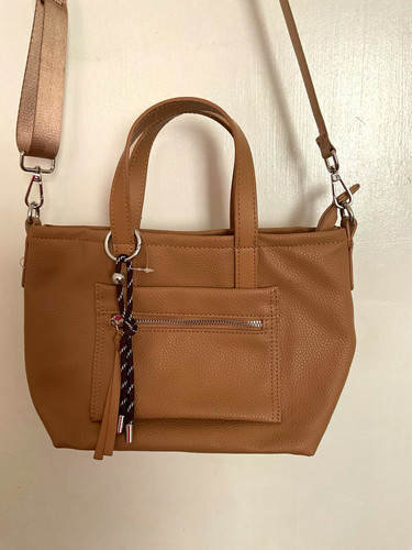 Beige pebbled faux leather - ,