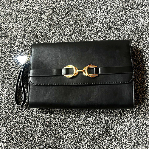 George black faux leather - faux,