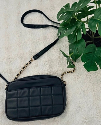 George black quilted faux - quilted,