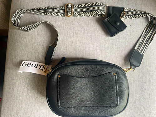 George black leather cross - george,