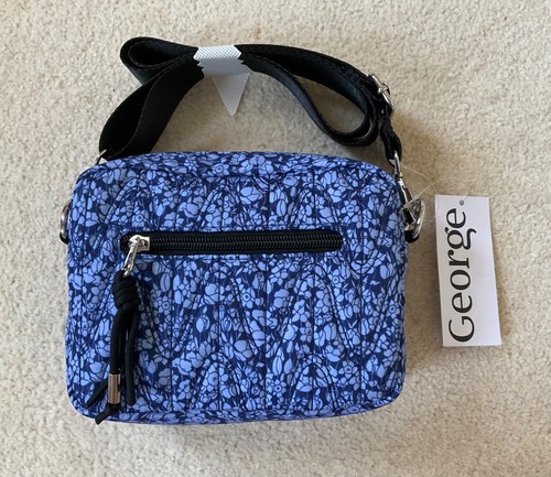 Blue floral swirl - floral,