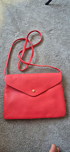 George coral faux leather - coral,