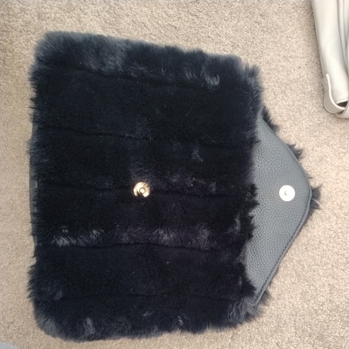 Bnwt black fur george asda - fur,