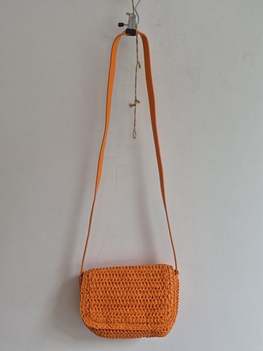 George orange woven straw - woven,